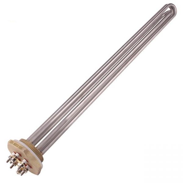 Immersion heater with flange