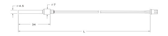 SW123 NTC Home Appliance Sensor Drawing