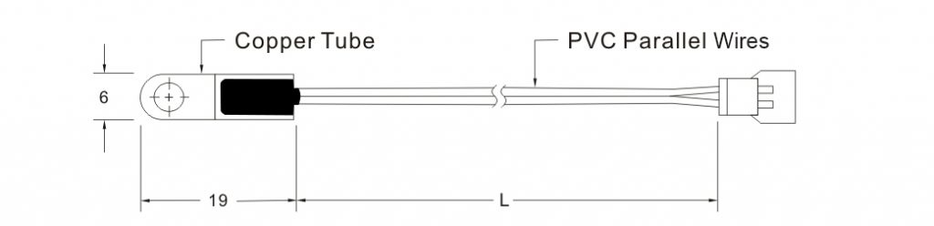 SW204 NTC Air Conditioner Sensor Drawing