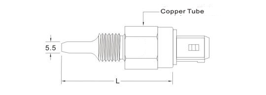 SS136 NTC Automotive Temperature Sensor drawing