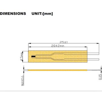 Film NTC thermistor 10K, 1%, 2%, 3%, 5%, b value: 3435 - Vsec elec